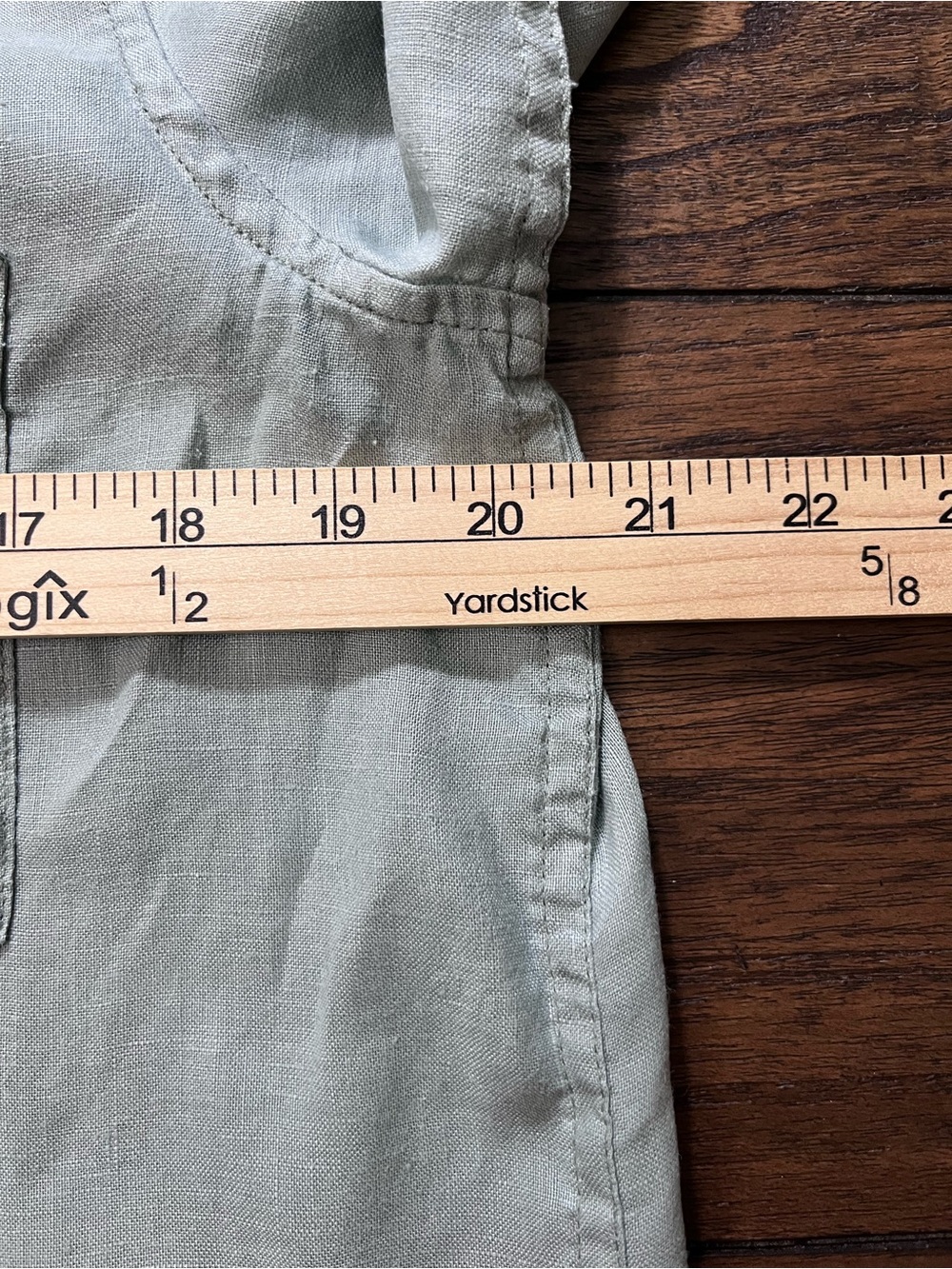GAP 100% Linen Sage Green Relaxed Button Down Shirt Sm - Picture 8 of 8